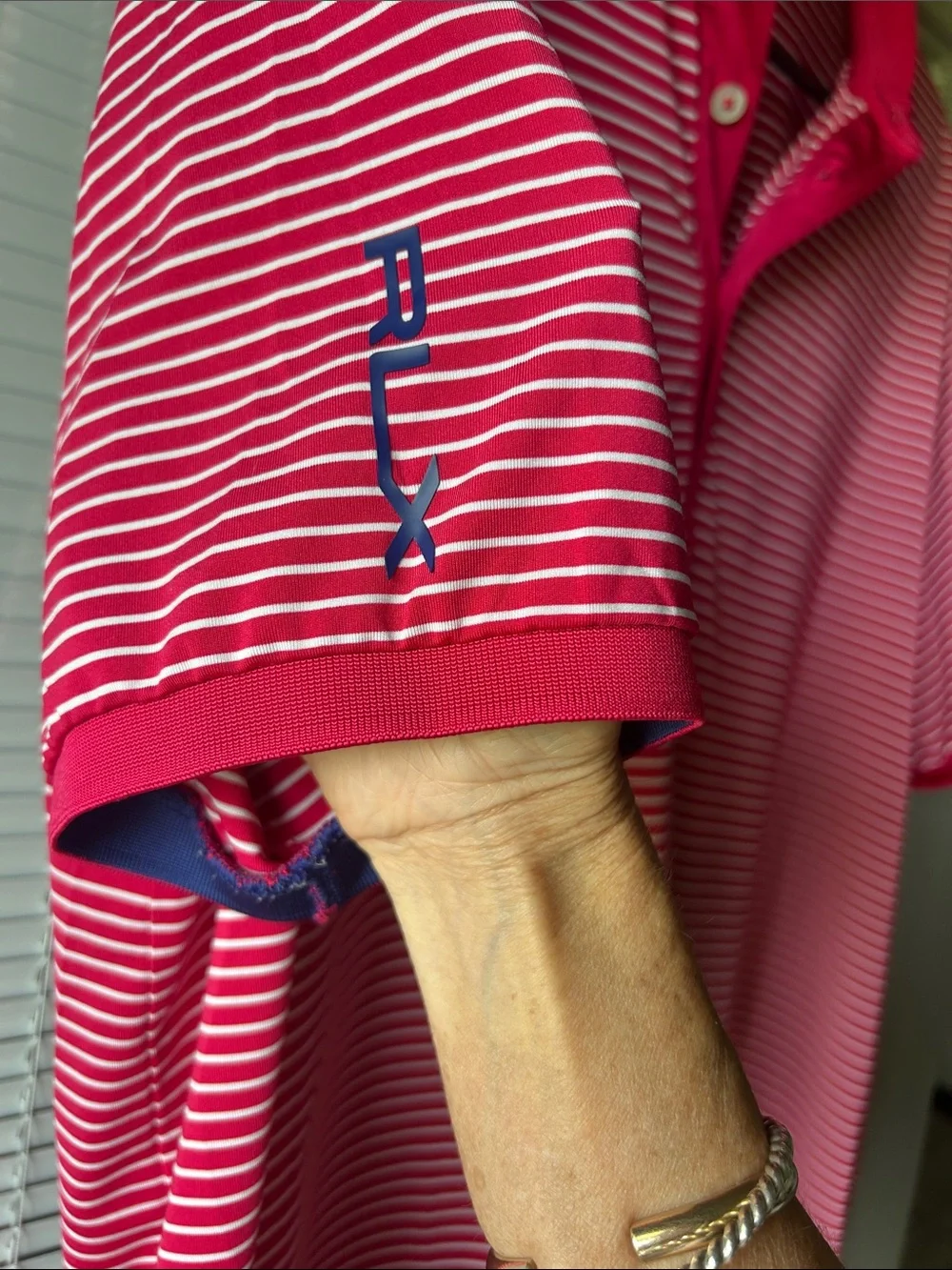 Ralph Lauren Pink and White Striped Polo